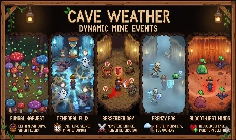 Stardew Valley Cave Weather – Dynamic Mine Events Mod v1.0