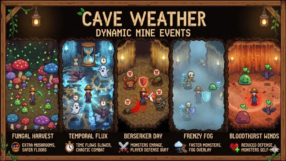 Stardew Valley Cave Weather – Dynamic Mine Events Mod v1.0